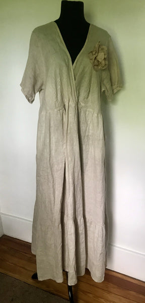 Short Sleeve Linen Dress