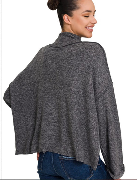 Dolman Sleeve Poncho Style Sweater